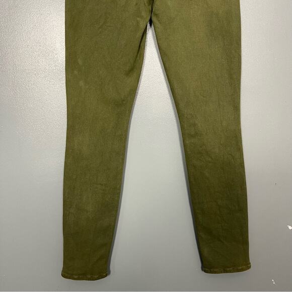 MOTHER The Looker High Waisted Ankle Skinny Jeans Olive Green Women's Size 27 - Picture 6 of 14